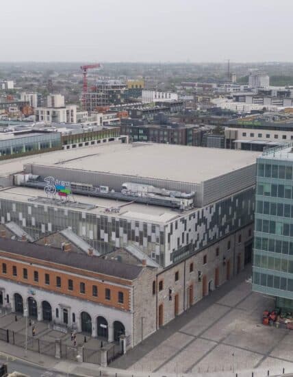 Aerial view, 3Arena, Docklands, Dublin City_Web Size